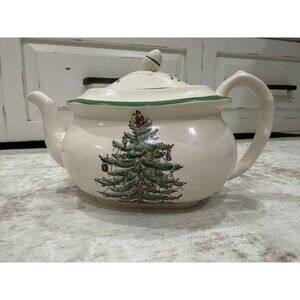 VINTAGE Spode Christmas Tree Teapot S3324 Made In England 5-Cup